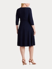 Lauren Ralph Lauren Curve Midi Surplice Dress - Image 5 of 8