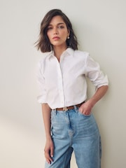 Lauren Ralph Lauren Jamelko Hemd mit Knopfleiste, Weiß - Bild 1 von 1