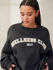 self. Black Wellness Club Sweatshirt - Image 1 of 8