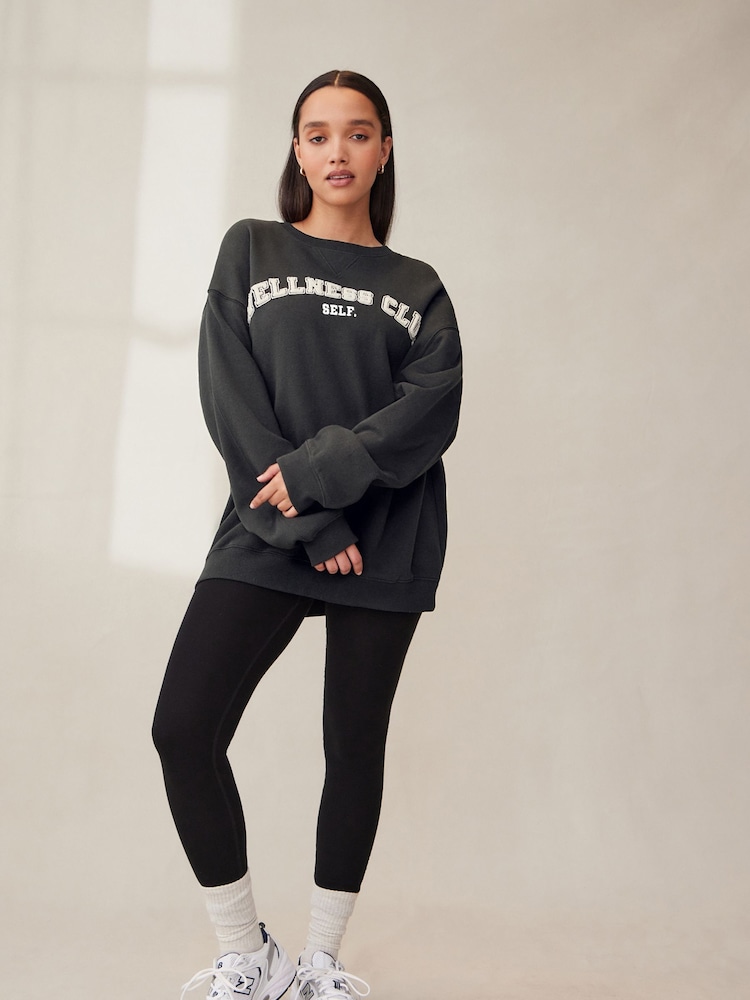 self. Black Wellness Club Sweatshirt - Image 2 of 8