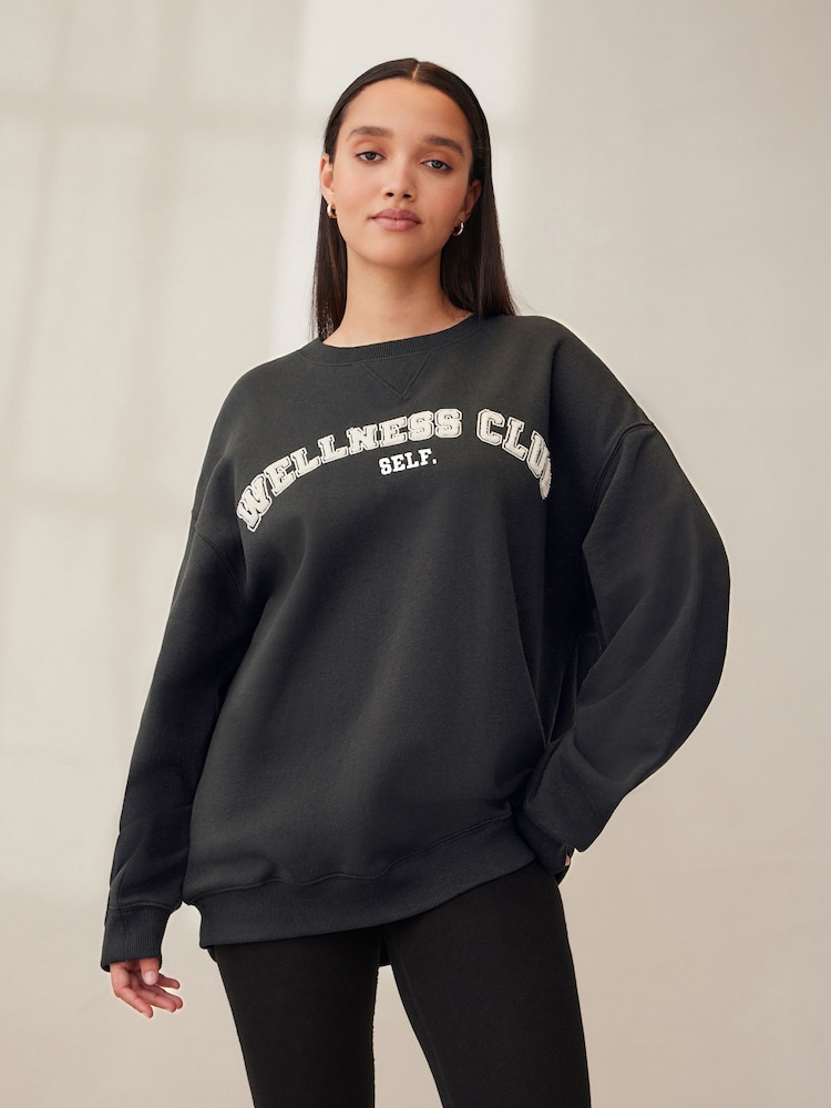 self. Black Wellness Club Sweatshirt - Image 4 of 8