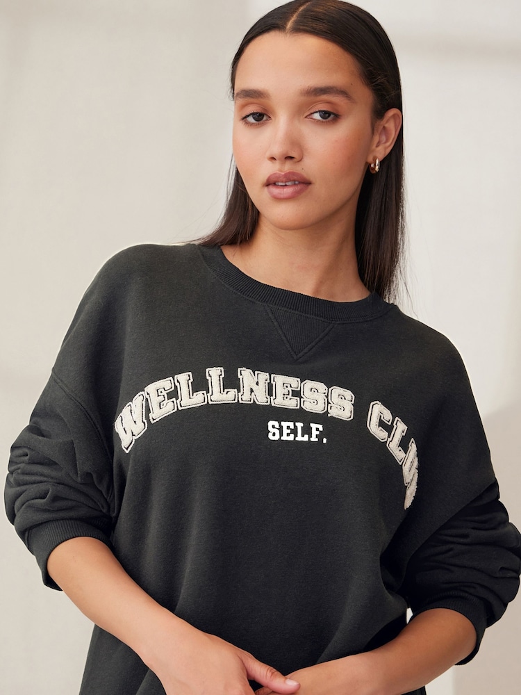 self. Black Wellness Club Sweatshirt - Image 6 of 8