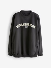 self. Black Wellness Club Sweatshirt - Image 7 of 8