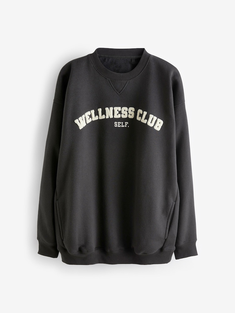self. Black Wellness Club Sweatshirt - Image 7 of 8