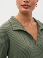 Khaki Green Ribbed Tunic - Image 5 of 9