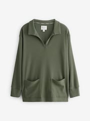 Khaki Green Ribbed Tunic - Image 8 of 9