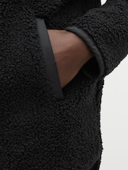 Black Fleece Borg Half Placket Jacket - Image 10 of 12
