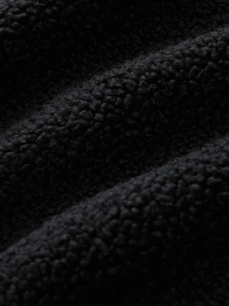Black Fleece Borg Half Placket Jacket - Image 12 of 12