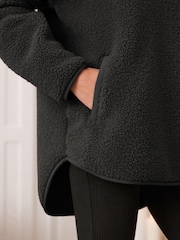 Black Fleece Borg Half Placket Jacket - Image 5 of 12