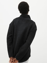 Black Fleece Borg Half Placket Jacket - Image 8 of 12