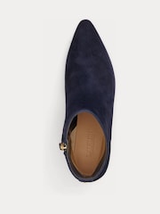 Lauren Ralph Lauren Blue Francesca Suede Kitten Heel Ankle Boots - Image 4 of 4