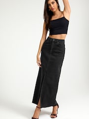 Black Strappy Cami Crop Top - Image 2 of 6