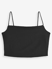 Black Strappy Cami Crop Top - Image 5 of 6