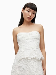 AllSaints White Broderie Sienna Top - Image 3 of 6
