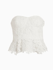AllSaints White Broderie Sienna Top - Image 6 of 6