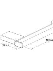 Black Oslo Wall Mount Toilet Roll Holder - Image 6 of 6