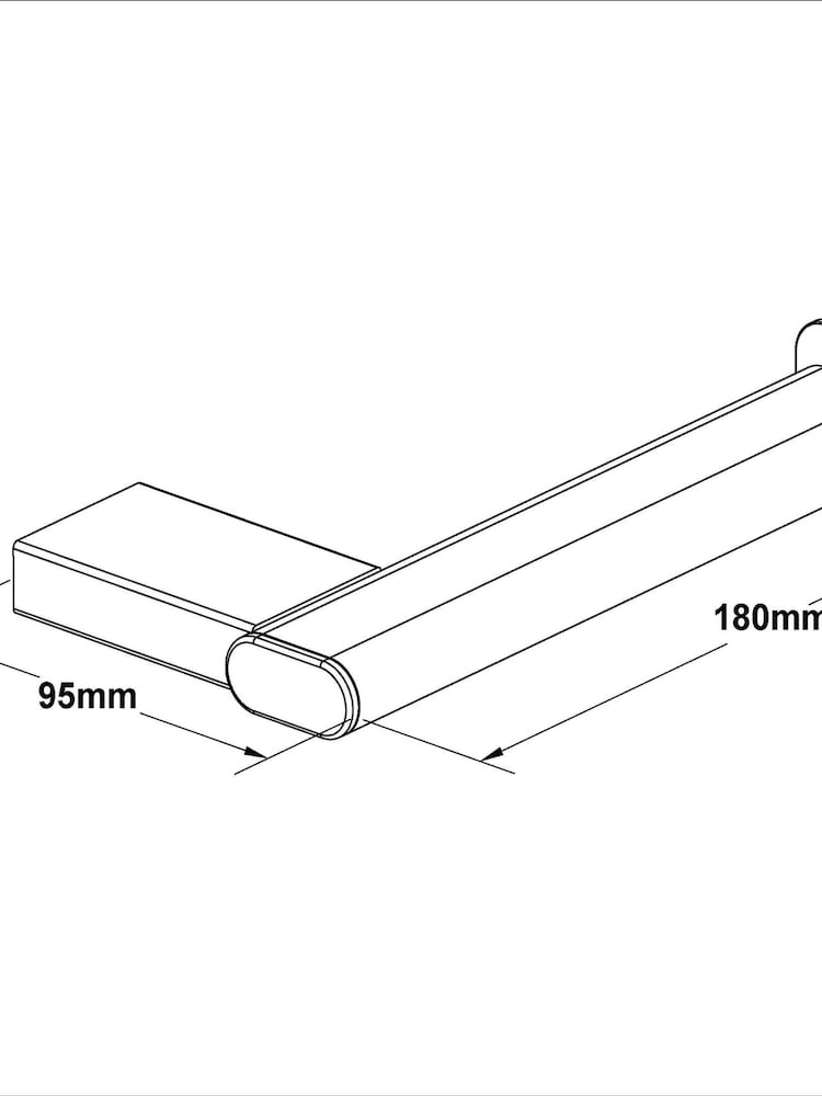 Black Oslo Wall Mount Toilet Roll Holder - Image 6 of 6