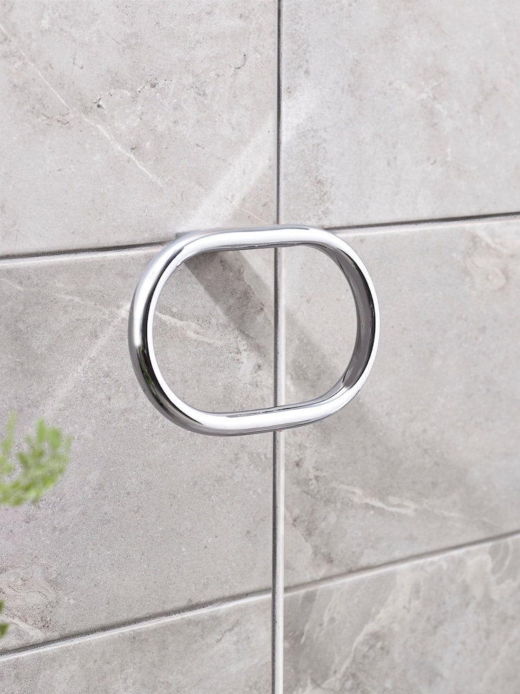 Chrome Oslo Towel Rail Ring - Image 2 of 4 Chrome Oslo Towel Rail Ring - Image 2 of 4