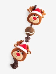 Christmas Reindeer Rope and Ball Pet Toy - Image 1 of 2