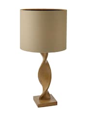 Gallery Home Brown Brooks Wooden Table Lamp - Image 1 of 8
