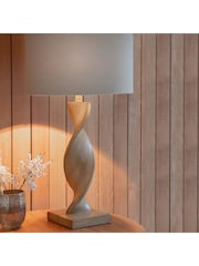 Gallery Home Brown Brooks Wooden Table Lamp - Image 2 of 8