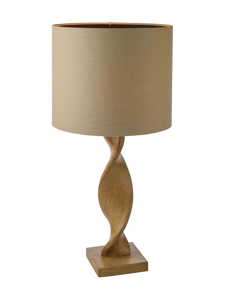 Gallery Home Brown Brooks Wooden Table Lamp - Image 4 of 4 Gallery Home Brown Brooks Wooden Table Lamp - Image 4 of 4