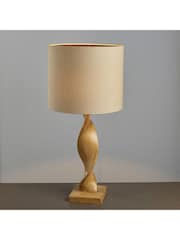 Gallery Home Brown Brooks Wooden Table Lamp - Image 5 of 8