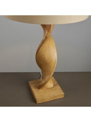Gallery Home Brown Brooks Wooden Table Lamp - Image 8 of 8