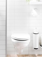 Brabantia White Toilet Brush and Holder - Image 1 of 4