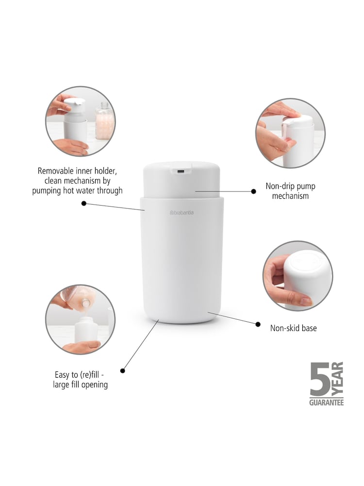Brabantia White ReNew Soap Dispenser - Image 6 of 6