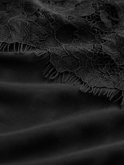 Black Long Sleeve Mesh Lace Top - Image 6 of 6