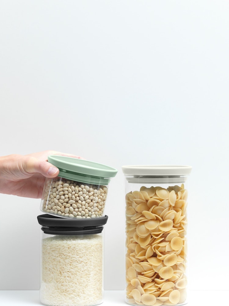 Brabantia Clear Glass Jars Set of 3 - Image 2 of 6