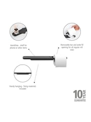 Brabantia Grey Toilet Roll Holder with Shelf - Image 7 of 7
