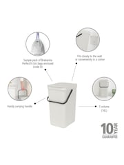 Brabantia Grey Sort  Go 16L Bin - Image 6 of 6