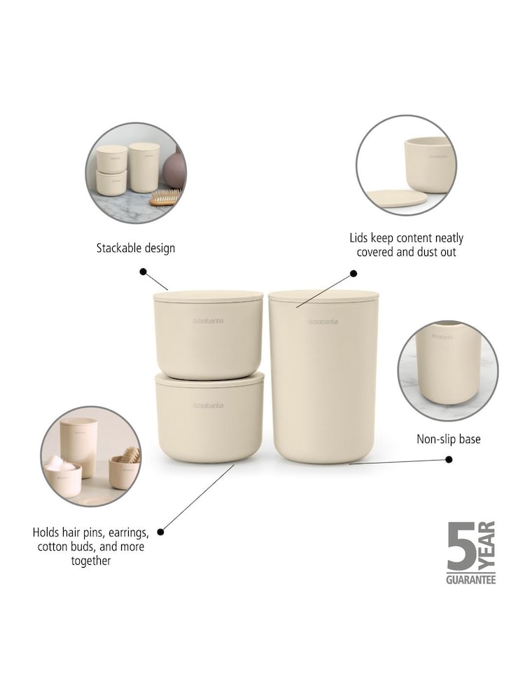 Brabantia Cream ReNew Storage Pots - Image 6 of 6