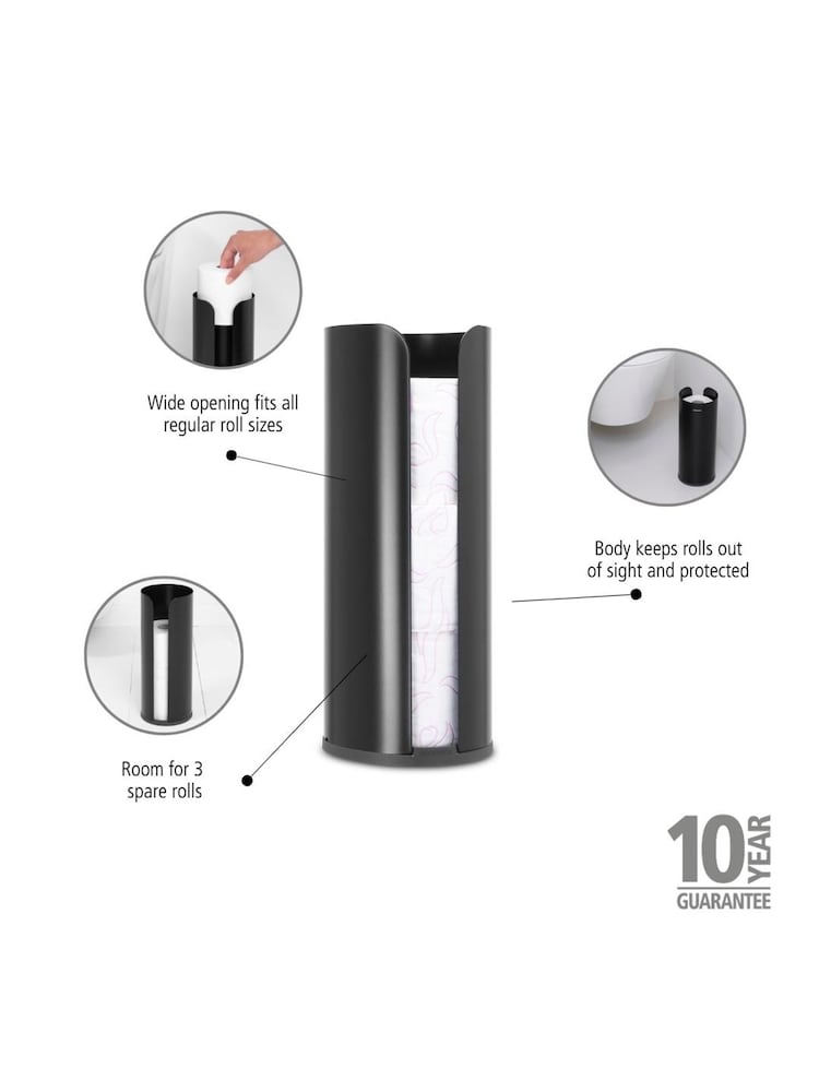 Brabantia Black ReNew Toilet Roll Stand - Image 6 of 6