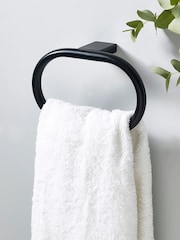 Black Oslo Towel Rail Ring - Image 1 of 7