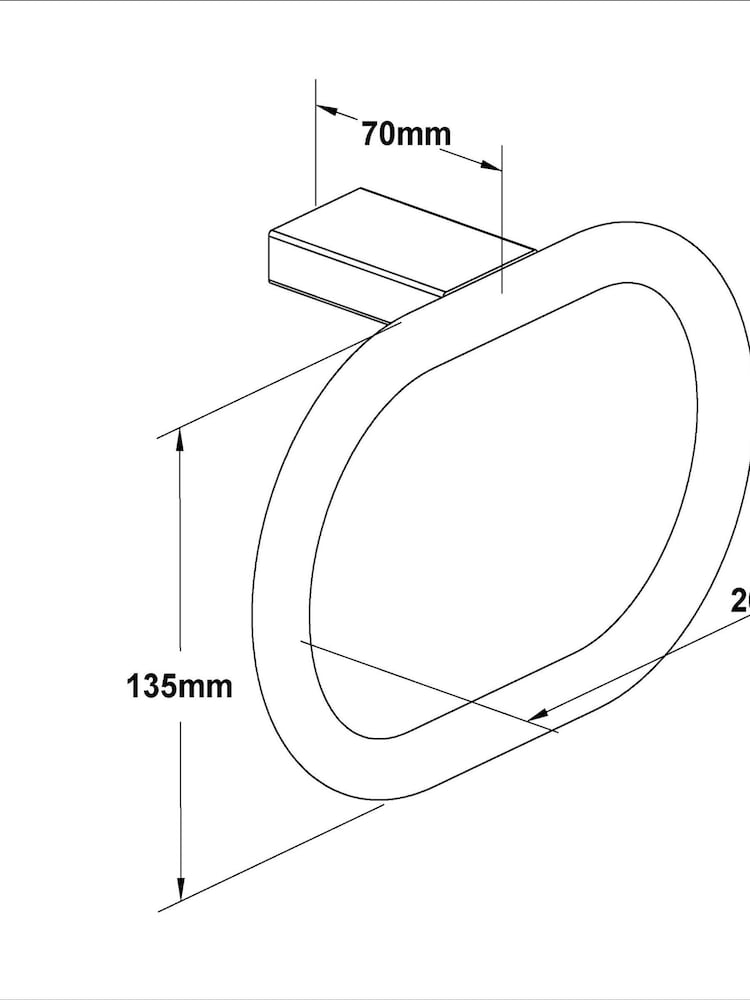 Black Oslo Towel Rail Ring - Image 7 of 7