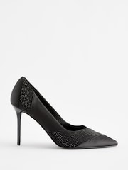 Black Forever Comfort® Bling Panel Court Shoes - Image 1 of 5