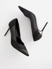 Black Forever Comfort® Bling Panel Court Shoes - Image 3 of 5
