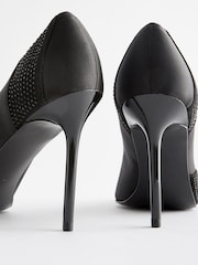 Black Forever Comfort® Bling Panel Court Shoes - Image 4 of 5