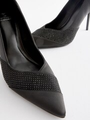 Black Forever Comfort® Bling Panel Court Shoes - Image 5 of 5
