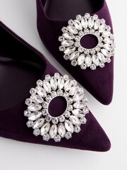 Purple Regular/Wide Fit Forever Comfort® Jewel Trim Kitten Heels - Image 5 of 5