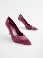 Berry Red Forever Comfort® Bling Panel Court Shoes - Image 1 of 5