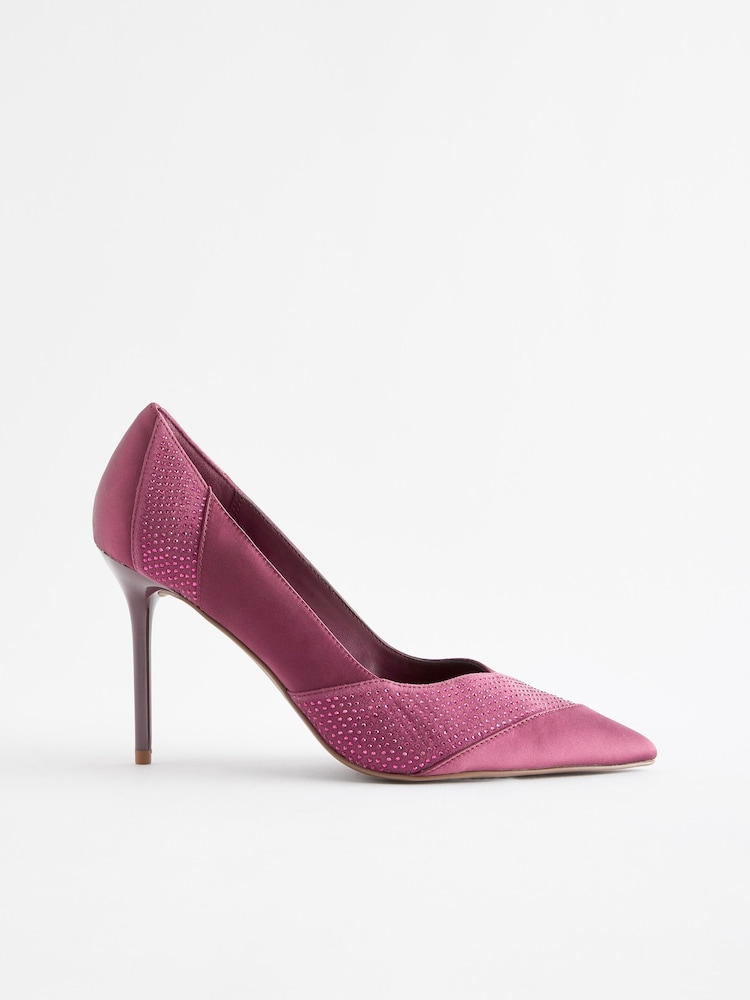 Berry Red Forever Comfort® Bling Panel Court Shoes - Image 2 of 5