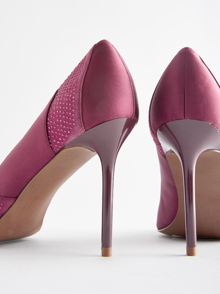 Berry Red Forever Comfort® Bling Panel Court Shoes - Image 3 of 5