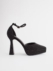 Black Forever Comfort® Point Toe Platform High Heel Shoes - Image 2 of 6