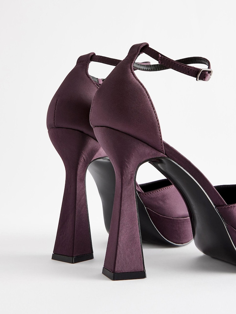 Plum Purple Forever Comfort® Point Toe Platform High Heel Shoes - Image 3 of 5