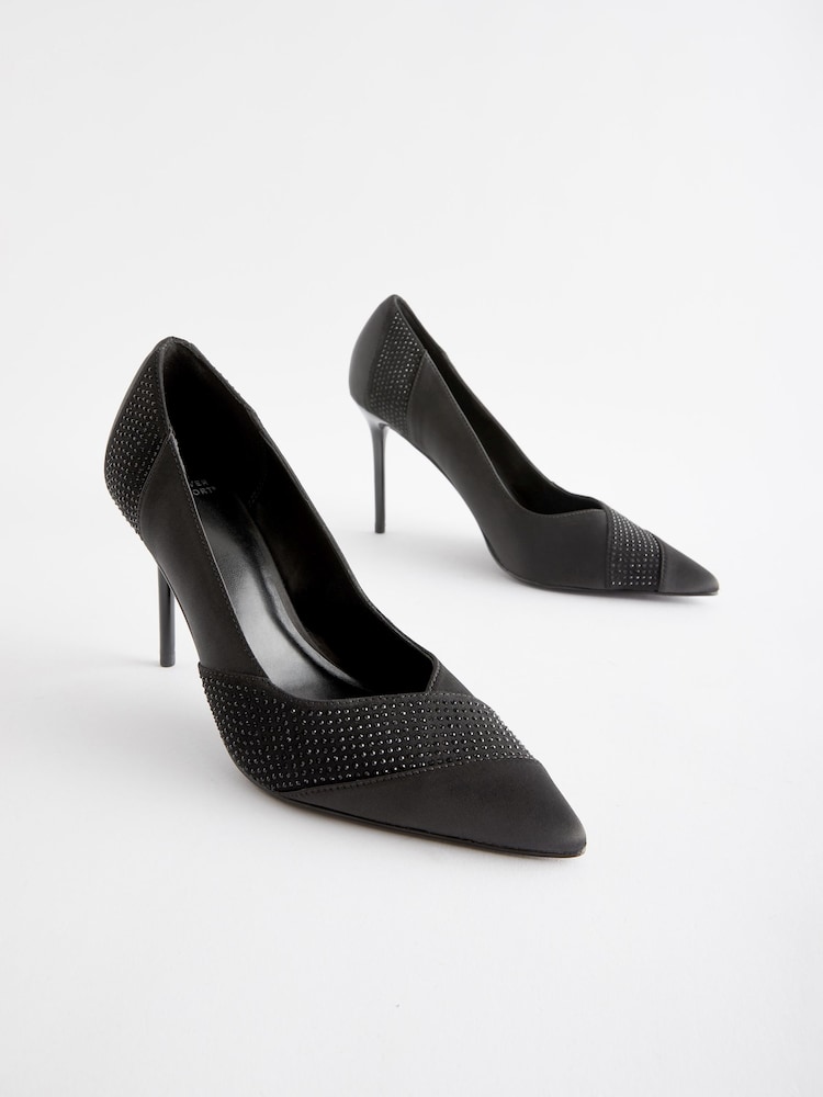 Schwarz - Forever Comfort Slingback Heels mit Paillettenspitze - Bild 1 von 5 Schwarz - Forever Comfort Slingback Heels mit Paillettenspitze - Bild 1 von 5