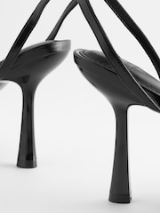 Black Forever Comfort® Real Feather Heel Sandals - Image 4 of 5